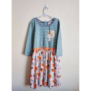NWT Matilda Jane Fresh Squeezed dress stripes fruit sleeves 12 Joanna Gaines